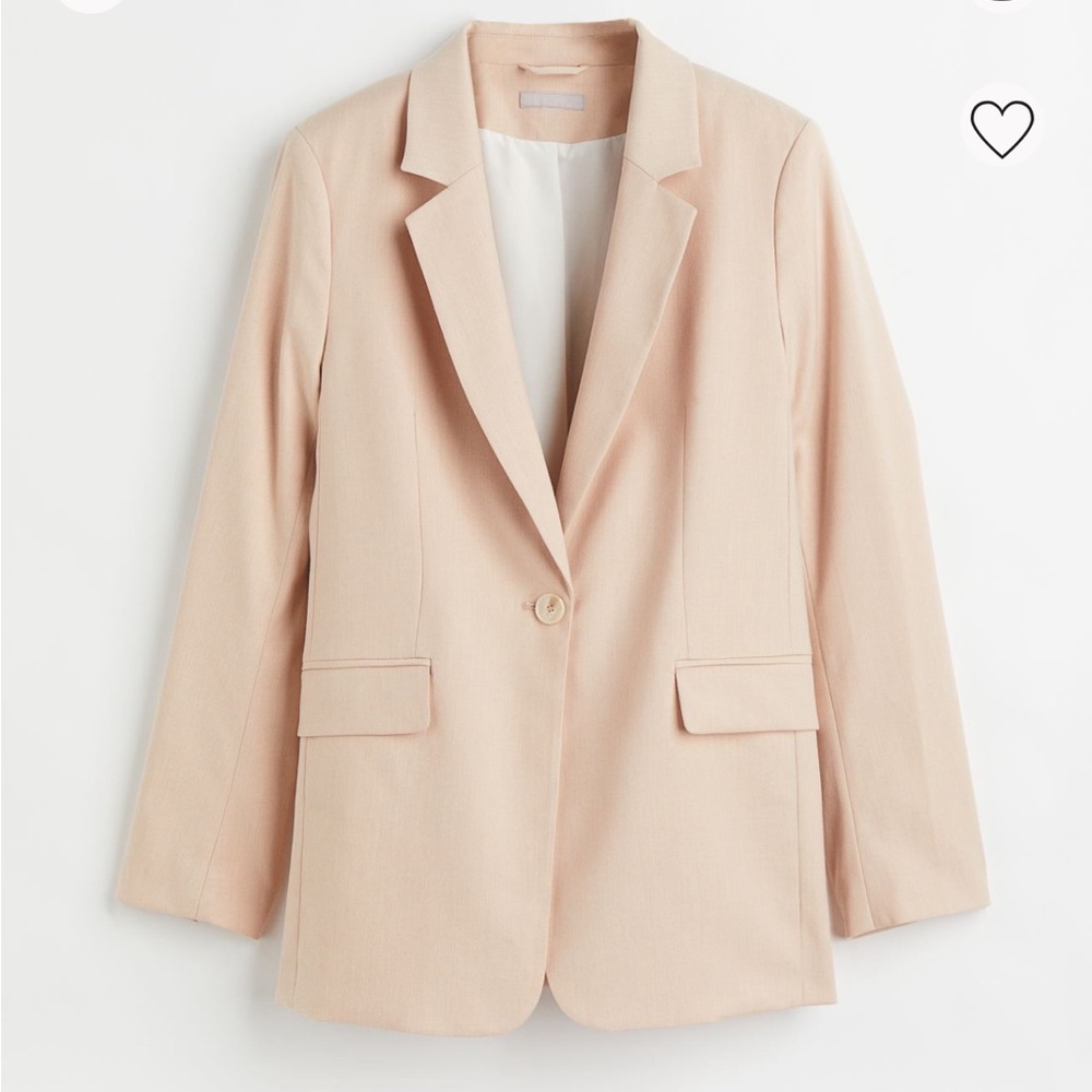 Single Breasted Blazer, powder pink, XL